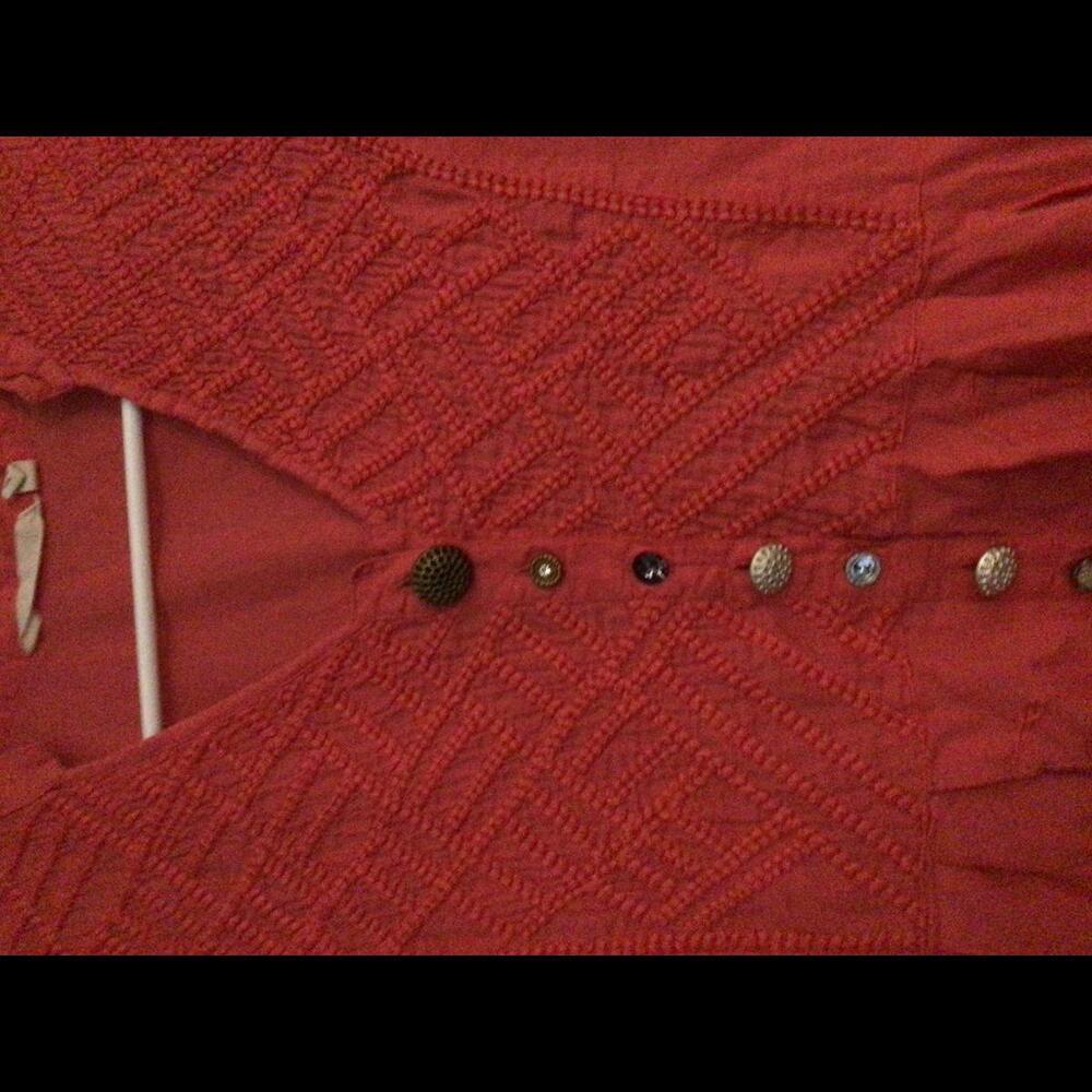 Soft Surroundings Boho Button Down Embroidered Bl… - image 2